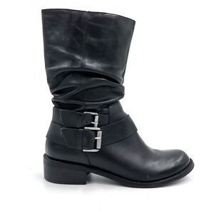 Matisse Robbie Side Buckle Black Leather Boots 9.5